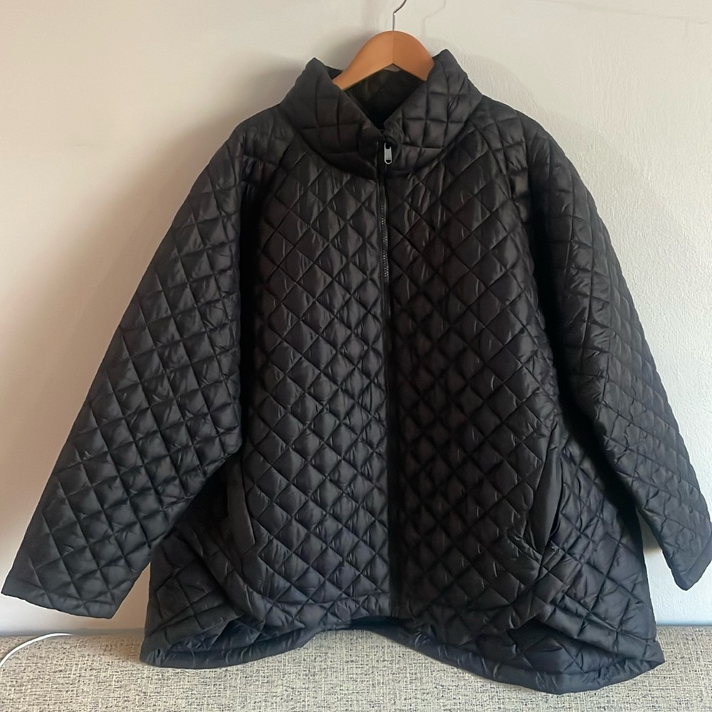 Athleta Women’s Whisper Quilted Jacket in Black Size 3X - Picture 4 of 12